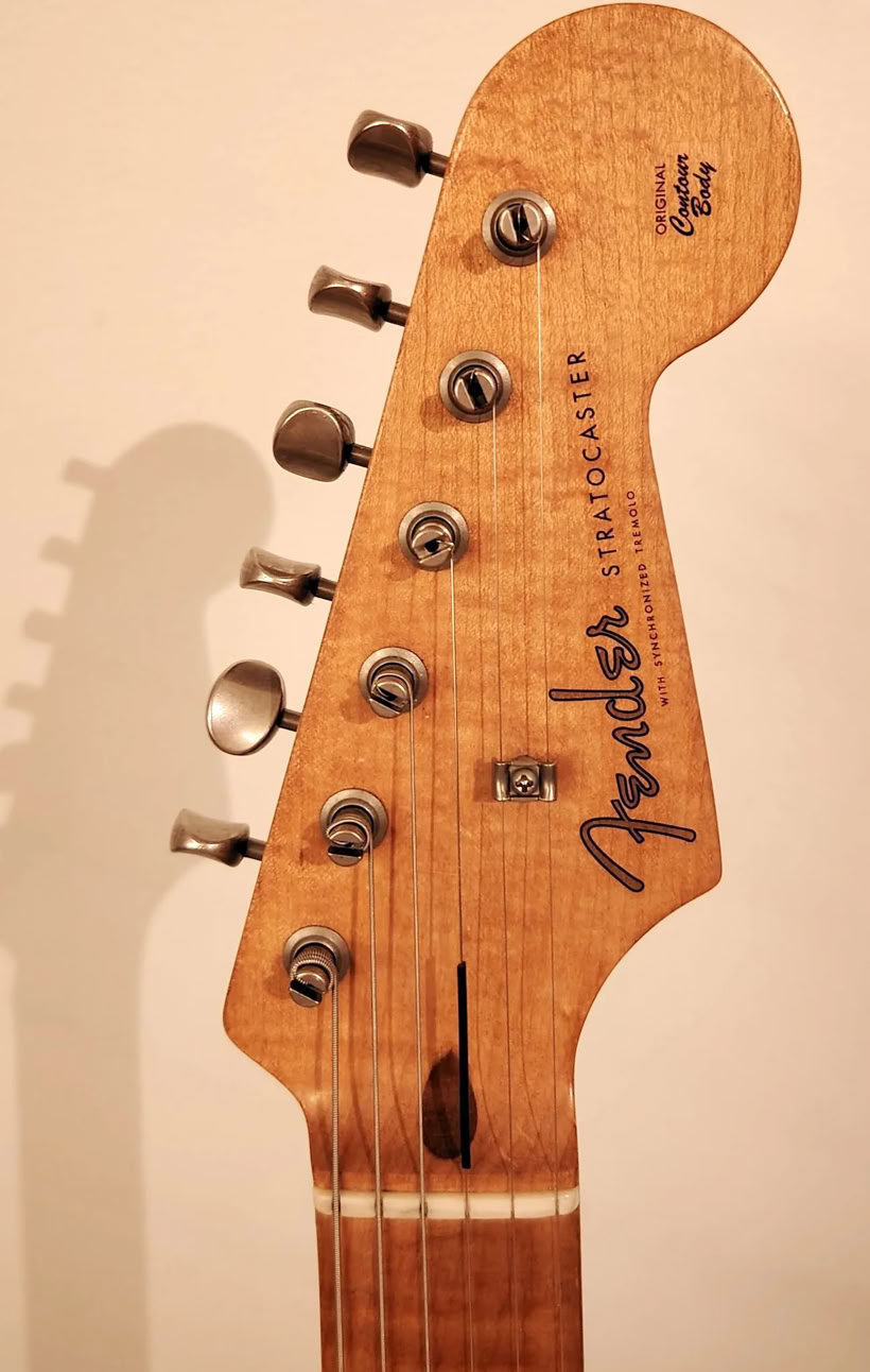 JV Squier 1982 Guitar Headstock Musikraft